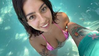 Can I give you a blowjob right here? Do you mind? (POV)