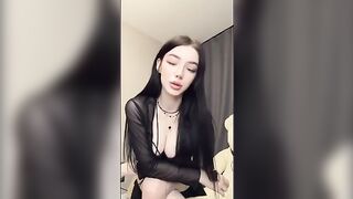 He loves being dominated by a hot goth girl in femdom