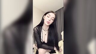 He loves being dominated by a hot goth girl in femdom
