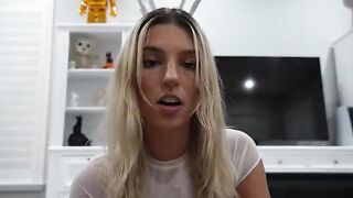 The Easter Bunny left a messy surprise on the girl’s face
