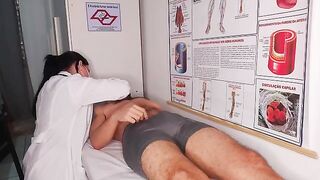 The doctor checked the girl’s panties for a long time in a steamy Fake Hospital scene