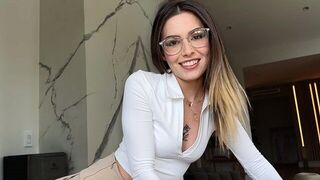 The girl is not embarrassed to have sex with her teacher and tutor