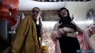 The plumber gets fucked by two Argentina sluts to pay his service