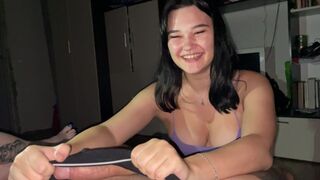 Girl sucks dick just for fun on party