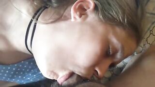 She gets multiple orgasms and feeds on my cock cum