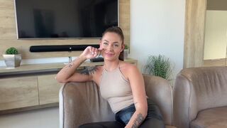 Casting of a young actress turns into a wild threesome sex with squirting