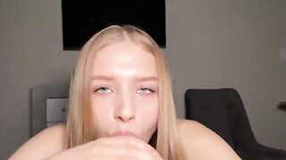 Barbie loves sucking big cocks and getting jizz on her pretty face, a classic Cum4K scene