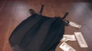 A policeman caught a robber in an apartment