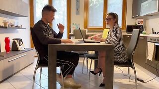 The consultant is seduced by the client and fucked in her office