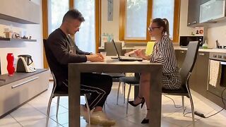 The consultant is seduced by the client and fucked in her office