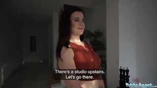Cute Little Eliss posed naked for cash in a photography studio setup