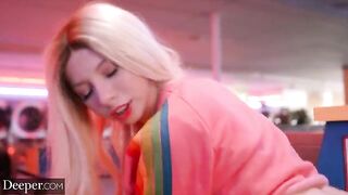 Playful Kenzie cheats on her boyfriend in public places