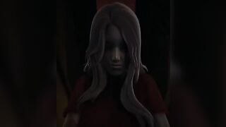 Red-eyed Alma Cowgirl Pose POV, a scary scene where eye contact leads to orgasm