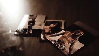 Hot brunette and blonde fuck each other and a cock in a steamy threesome
