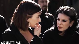 Widower destroys Marley Brinx's pussy at his wife's funeral in a hardcore scene
