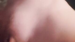 I play with her nipples and then she fucks my face, an intense homemade scene